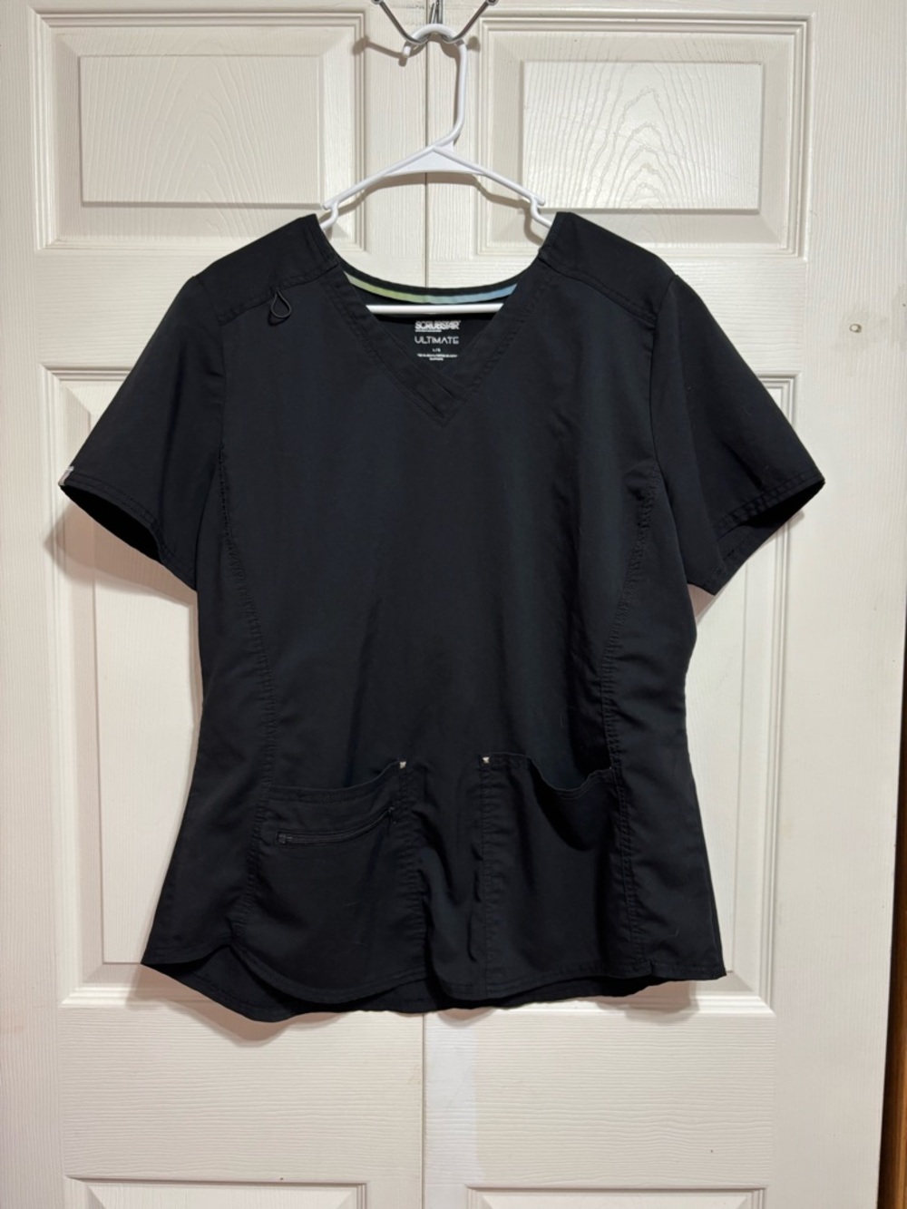 Scrubstar Women's Black V-Neck Medical Scrub Top